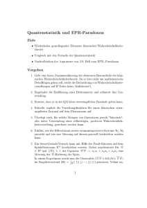 Quantenstatistik und EPR-Paradoxon