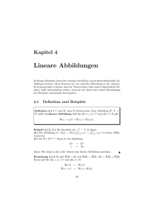 Kapitel 4 (Lineare Abbildungen)