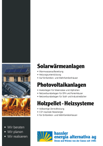 Solarwärmeanlagen Photovoltaikanlagen