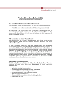 Venöse Thromboembolien (VTE)
