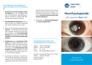 Hornhautspende - Uniklinik Köln