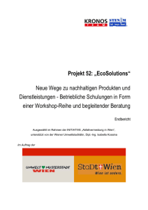 Projekt 52: „EcoSolutions“ Neue Wege zu nachhaltigen Produkten