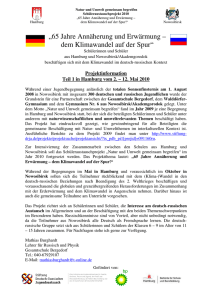 „65 Jahre dem Klimawandel 65 Jahre Annäherung und Erwärmung