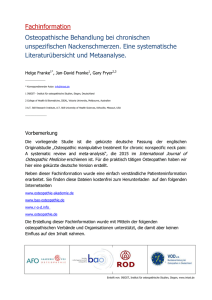 Studie - Verband der Osteopathen Deutschland eV