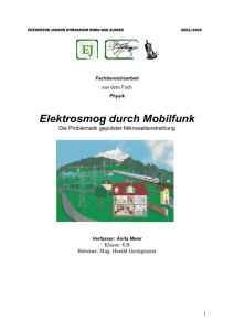 Elektrosmog durch Mobilfunk