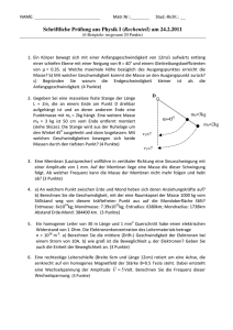 Prüfung Physik I 24022011