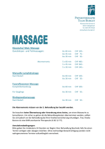 Manuelle Lymphdrainage Fussreflexzonen Massage