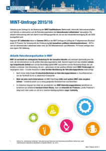 MINT-Umfrage 2015/16 - IV-Steiermark