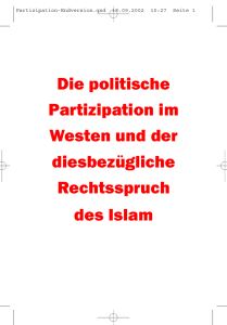 Die politische Partizipation im Westen und der diesbezügliche