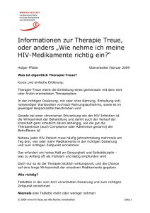 Infos zur Therapie-Treue - hiv