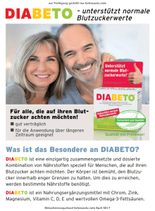 Was ist das Besondere an DIABETO?