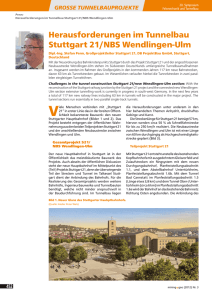 Herausforderungen beim Tunnelbau Stuttgart 21 / NBS