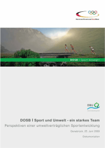 Sport und Umwelt - ein starkes Team