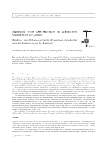 Ergebnisse erster AMS-Messungen in cadomischen Granodioriten