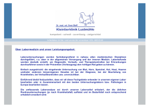 Labordiagnostik (pdf-Datei) - Kleintierklinik Lustmühle Dr. med.vet