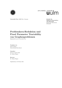 Problemkern-Reduktion und Fixed Parameter