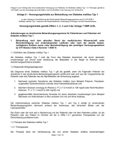 Anlage 9 – Versorgungsinhalte zur Behandlung von Diabetes