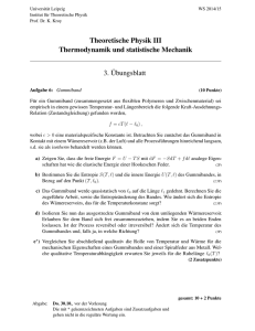 Theoretische Physik III Thermodynamik und statistische Mechanik 3