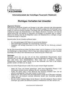 Informationsblatt „Unwetter“ - Freiwillige Feuerwehr Waldmohr