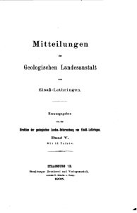 Mitteilungen der geologischen Landesanstalt von Elsass