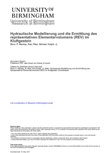 University of Birmingham Hydraulische Modellierung und die