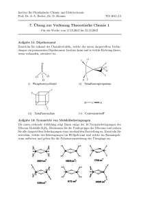 7. Übung zur Vorlesung Theoretische Chemie 1 - pci.uni