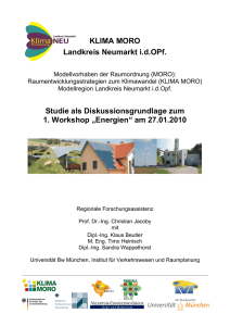 KLIMA MORO Landkreis Neumarkt i.d.OPf. Studie als