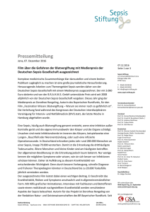 Pressemitteilung - Sepsis Stiftung
