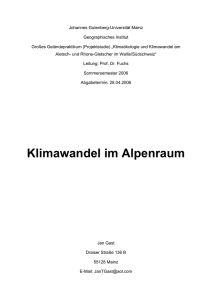 Klimawandel im Alpenraum - staff.uni