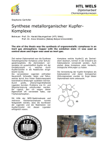 Synthese metallorganischer Kupfer- Komplexe