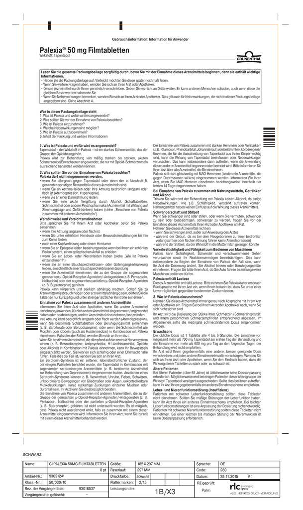Palexia tabletten 50 mg