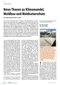 Neun Thesen zu Klimawandel, Waldbau und Waldnaturschutz