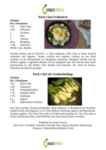 Pack Choi Frühstück Pack Choi als Gemüsebeilage