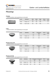 Pflanztröge verschiedene Ausführungen PDF