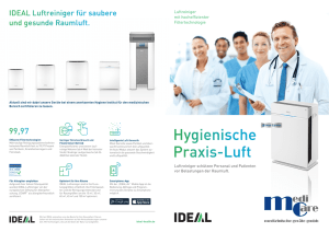 Hygienische Praxis-Luft - MEDICARE Medizinische Geräte GmbH
