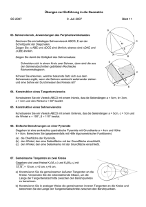 Übungen zur Einführung in die Geometrie SS 2007 9. Juli 2007 Blatt
