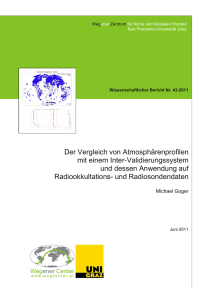 Der Vergleich von Atmosphärenprofilen mit einem Inter