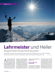 Lehrmeister und Heiler - Bergsport fördert die psychische Gesundheit
