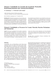 Polymere Carbodiimide als Vorstufen für keramische Werkstoffe