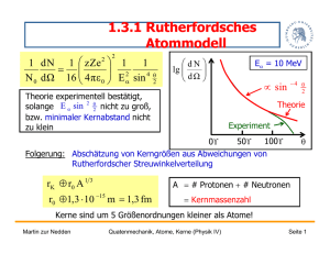 VL 03: Bohr`sches Atommodell, Welleneigenschaften der Materie