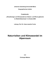 Naturrisiken und Klimawandel im Alpenraum - staff.uni