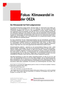 Fokus: Klimawandel in der OEZA