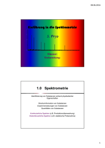 Einführung in die Spektrometrie 1.0 Spektrometrie