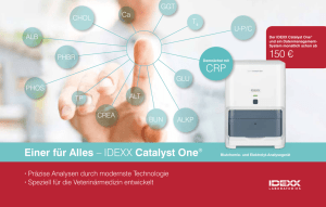 Einer für Alles – IDEXX Catalyst One® 150 € CRP