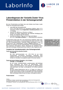 Varizella Zoster-Virus-Infektion in der Schwangerschaft