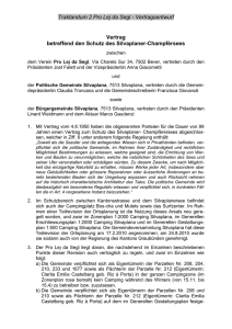 Traktandum 2 Pro Lej da Segl - Vertragsentwurf Vertrag