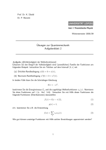 Übungsblatt 2 - Institut für Theoretische Physik