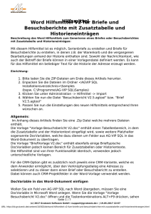 Word Hilfsmittel V2 für Briefe und Besuchsberichte mit Zusatztabelle
