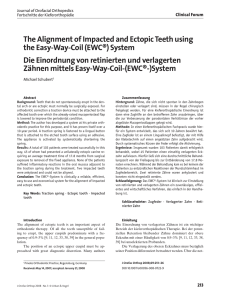 The Alignment of Impacted and Ectopic Teeth using the Easy-Way-Coil