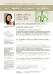 CMD-/Kiefergelenk-/Schienentherapie